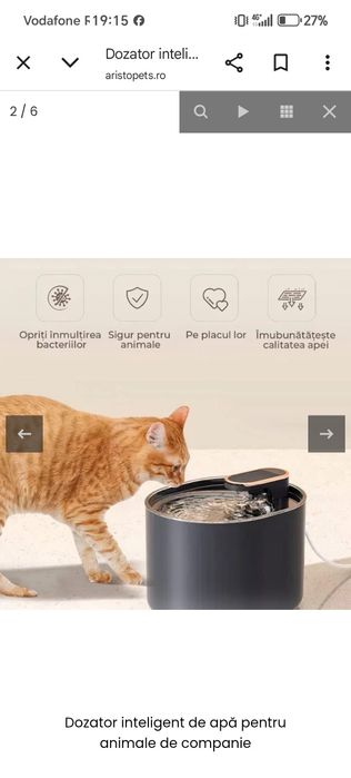 Dozator inteligent apa pentru animale