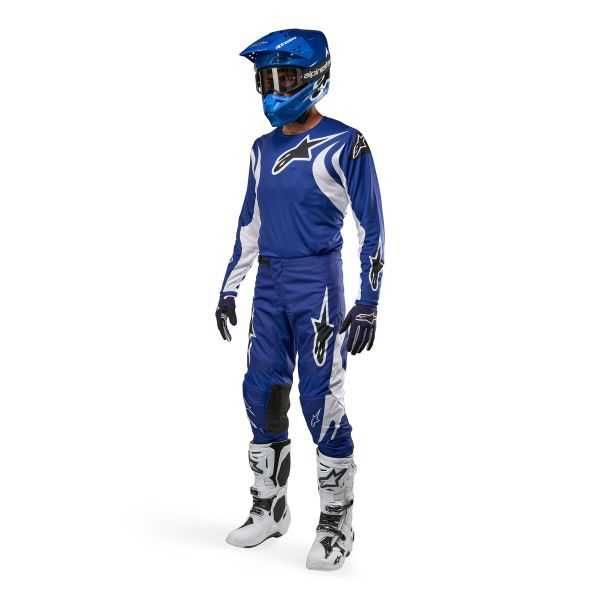 Мотокрос панталон за мотор  ALPINESTARS Fluid Corsa  colour blue/white