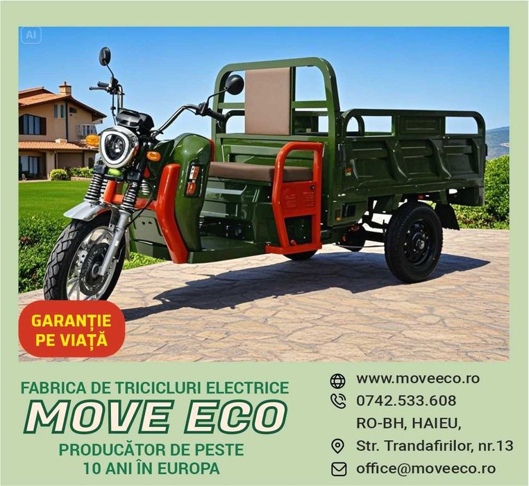 Triciclu electric 25 km/h -  Cargo 500 NC9 EEC / MOVEECO