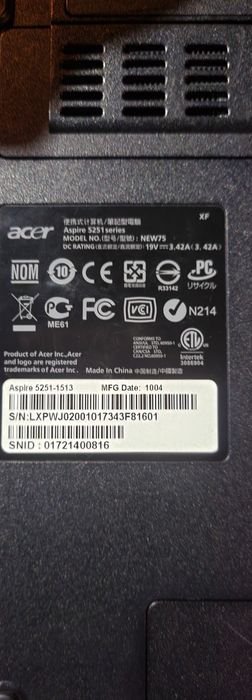 Vand laptop Acer