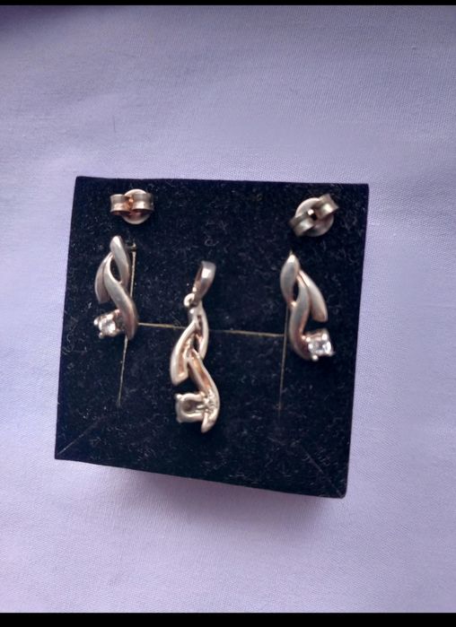 Set argint cercei si pandantiv