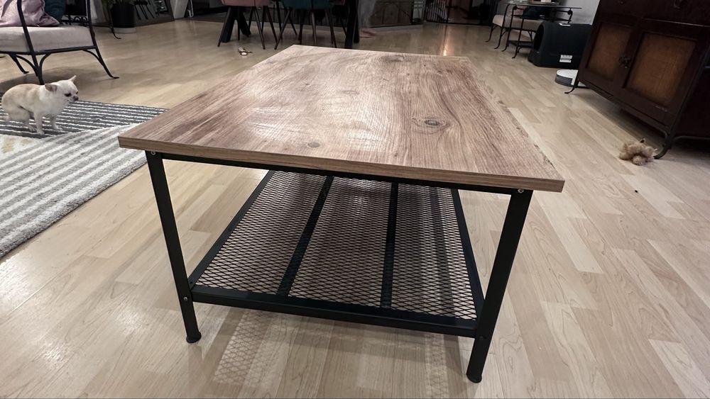 Masa de cafea /lamn si fier 90x60x43