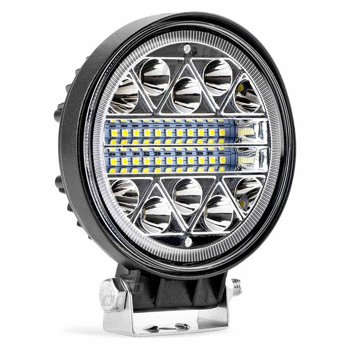 Proiector auto LED Amio 12-24V, cu 26 LED 3030, rotund 110mm, 1 buc
