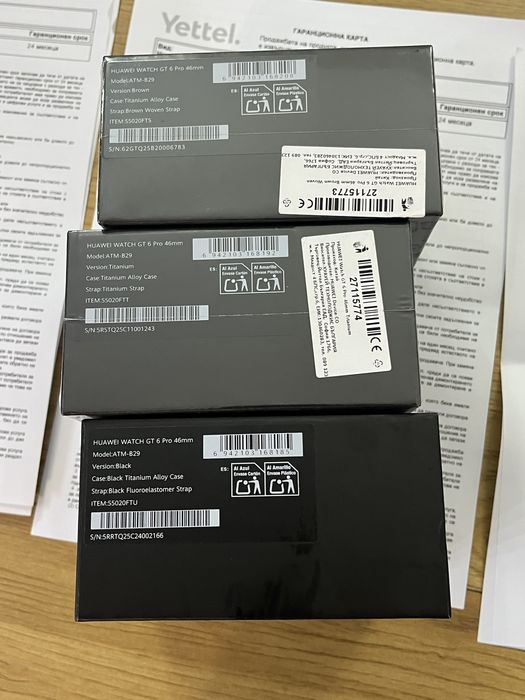 Бартер нови Huawei watch GT 6 pro 24м Йетел Black