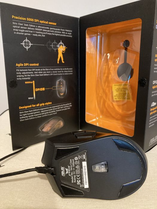 Mouse Asus Strix claw - dark edition