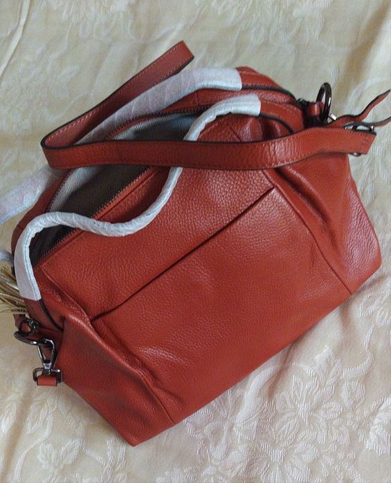 НОВА! Луксозна чанта - естествена кожа