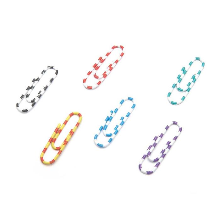 Кламери цветни 28мм оп.50