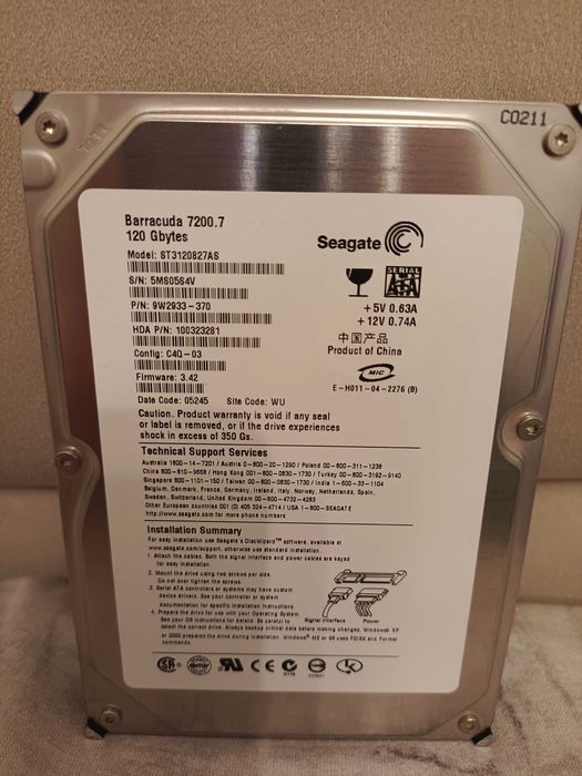 Жёсткий диск 120 Gb Seagate