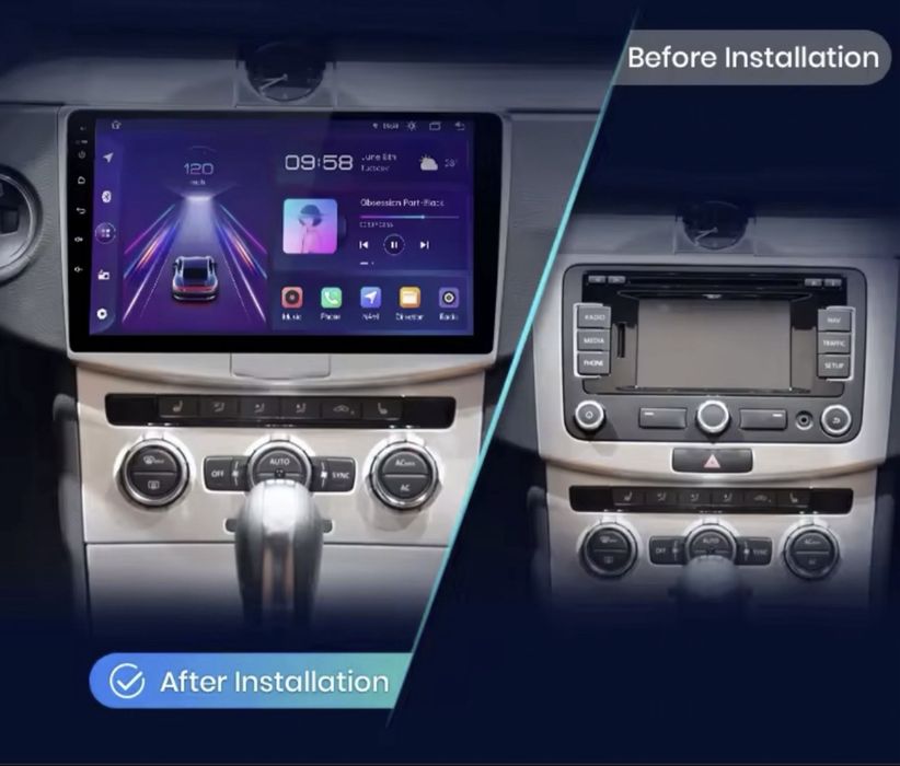4GB + 32 Carplay Navigatie Android VW Passat B6 B7 CC Camera cadou