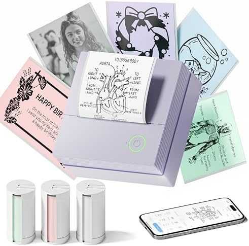 Нов Bluetooth стикер принтер за телефон Labelnize PM290 3 ролки хартия