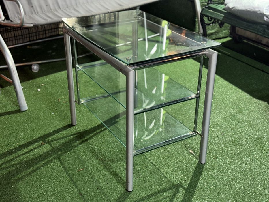 Masuta din sticla- masa de cafea, living •3 nivele •Comoda TV 80x50x70