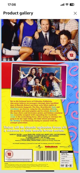 Film Serial Saved By The Bell : The Complete Collection DVD