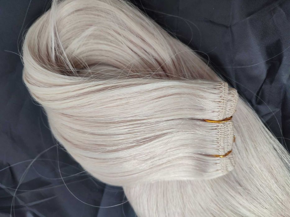 ТОП реми екстеншъни - естествена коса, равномерна плътност, 52/57/62см