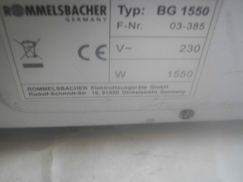 Немска Ел.Фурна Грил/Конвекция-1550W/30L/7,5kg-ROMMELSBACHER-Като Нова