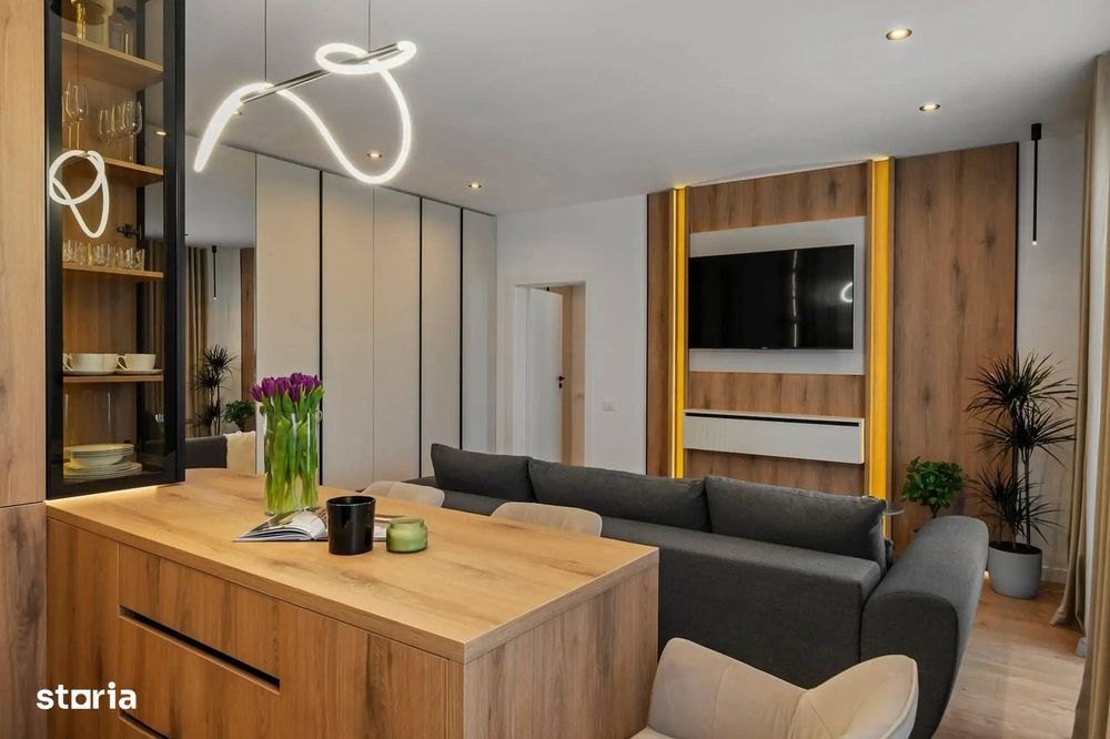 Bloc finalizat, 3 camere lux, 2 bai, laundry room + terasa 56 mp!