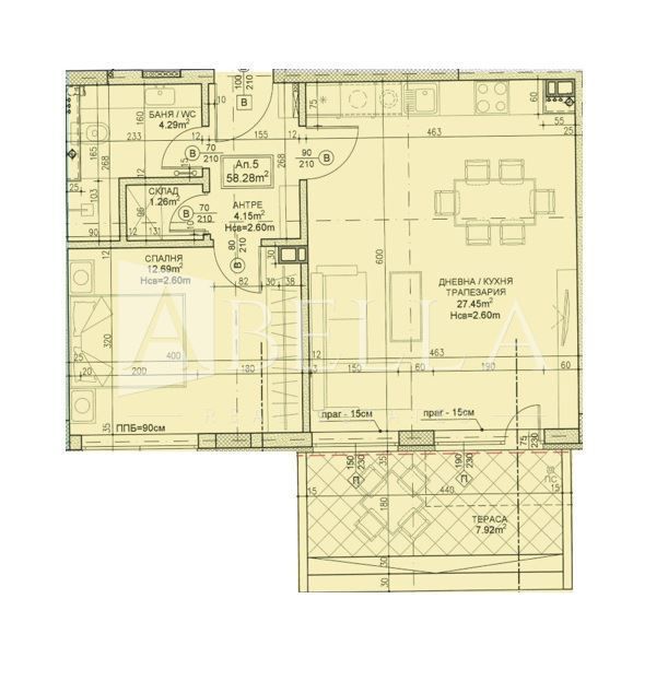 Продава се Двустаен апартамент в София, Дружба 2 - 69 кв.м за 3092 €/кв.м - Снимка #1