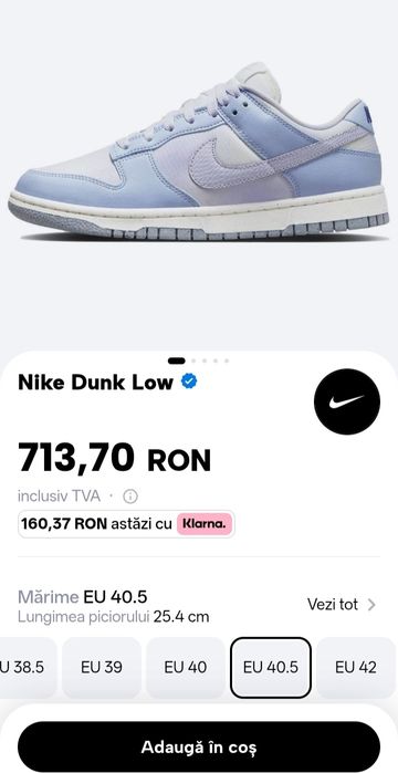 Adidași Nike Dunk mărimea 40,5