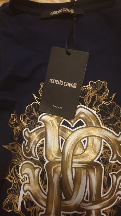 Уригинална тениска с бар код Роберто Кавали