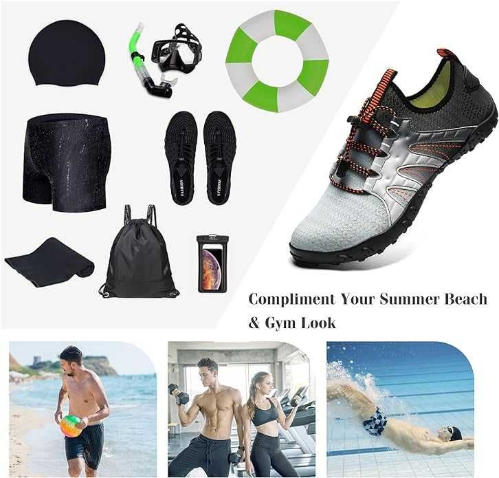 Аква обувки, обувки за плуване, унисекс, плажни обувки, нови