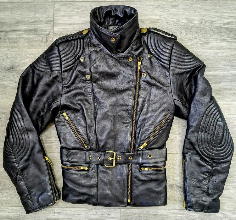 Geacă moto clasică din piele naturală, Orex, S/38