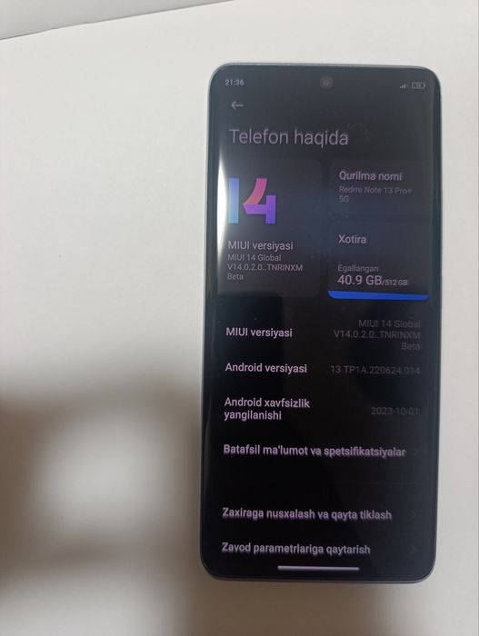 Redmi note 13 pro plus 5g