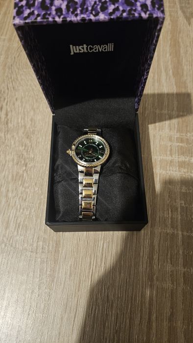 Ceas Just Cavalli original – Elegant, verde smarald, cu cutie și acte