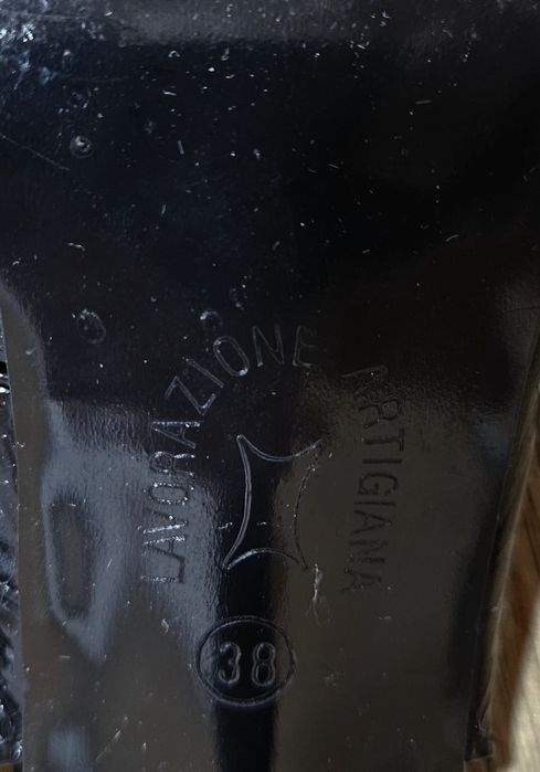 Pantofi/sandale retro, stil anii 20 60, piele lacuita, marime 37,