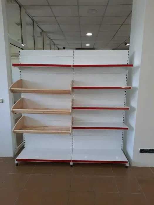 Металлические островные витрины, полки, стеллажи торговые для магазина