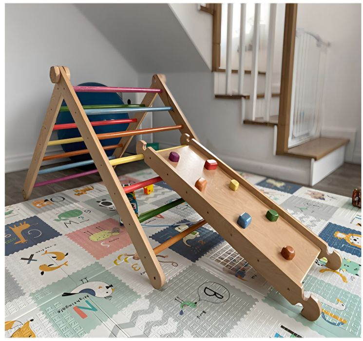 Triunghi de catarare - tobogan reversibil  - Pikler Triangle Montessori