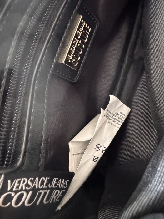 Кожена чанта Versace