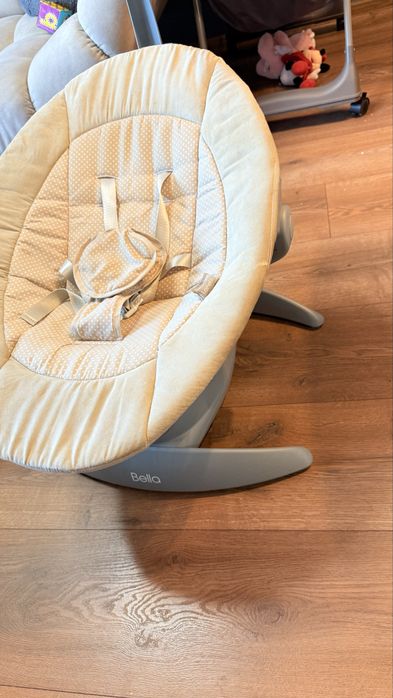 LORELLI Premium Електрическа люлка BELLA 360° BEIGE DOTS