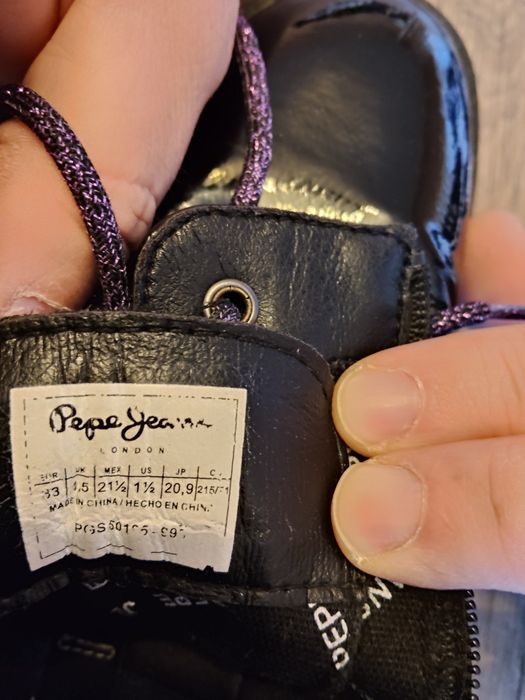 Боти за момиче лачени Pepe jeans,номер 33