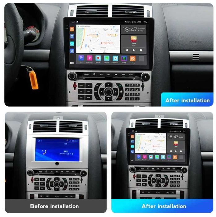 PEUGEOT 407 2004/2008 9'' андроид навигация /ЧЕРНА /, 9671