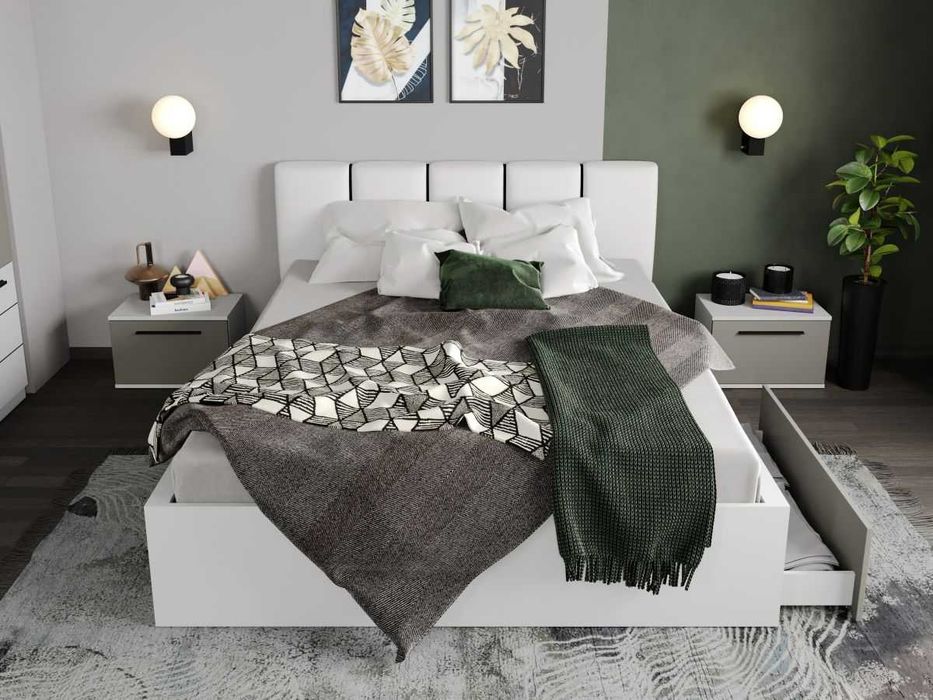 Set Mobila Dormitor Casmir / Alb Soares C16