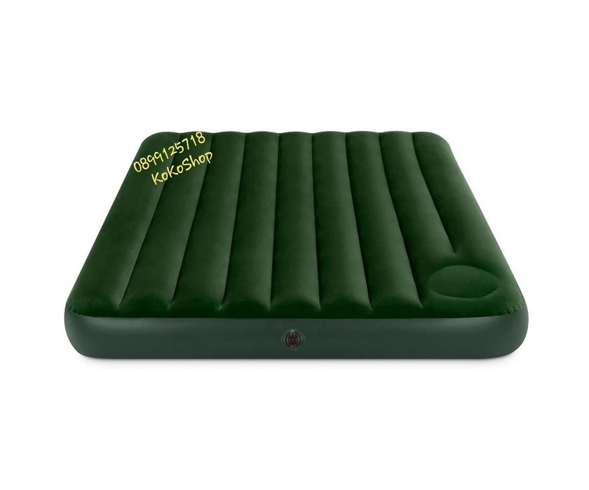 "Intex"-Двоен надуваем матрак с вградена крачна помпа-203х25х152 см.