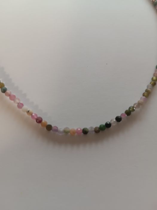 Колие от естествен турмалин 3 мм | Ръчна изработка