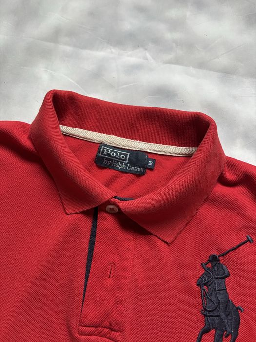 Polo Ralph Lauren Big Pony Mens Red Custom Fit Short Sleeve Polo Shirt – Size M