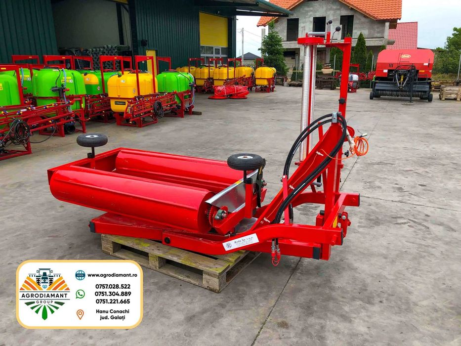 STRUMIK Infoliator pentru baloti rotunzi 1.00 - 1.70 ieftin si bun, actionat hidraulic, numaroare de rotiri, nou de la prod