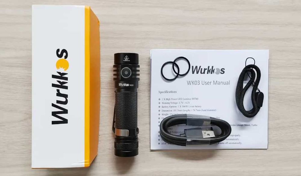 Lanterna Wurkkos WK03 1800 lumeni , 217 metri , acumulator 3000 mAh