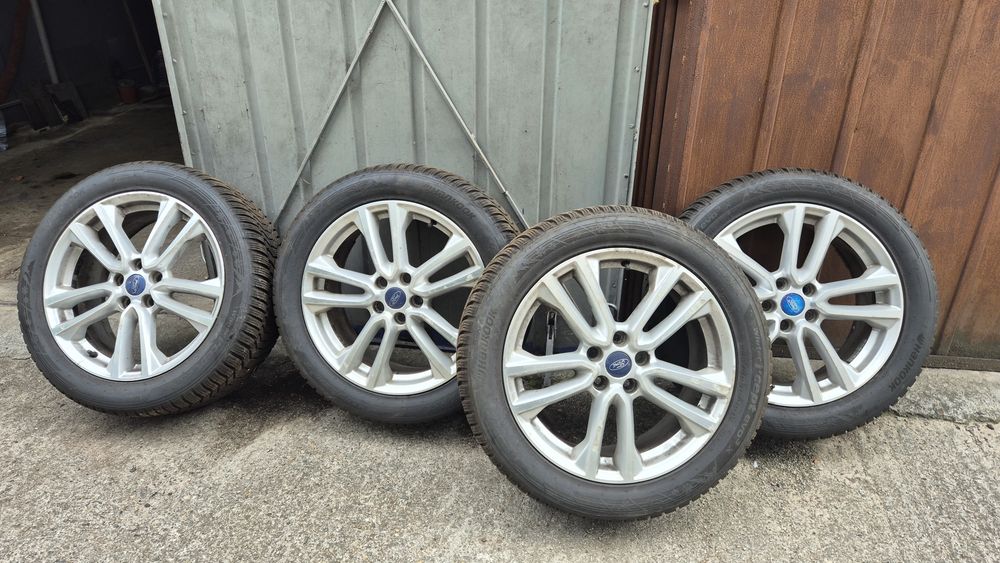 Set jante aliaj 18" originale Ford (Borbet) + anvelope iarnă Hankook 235/50 R18 DOT 2023