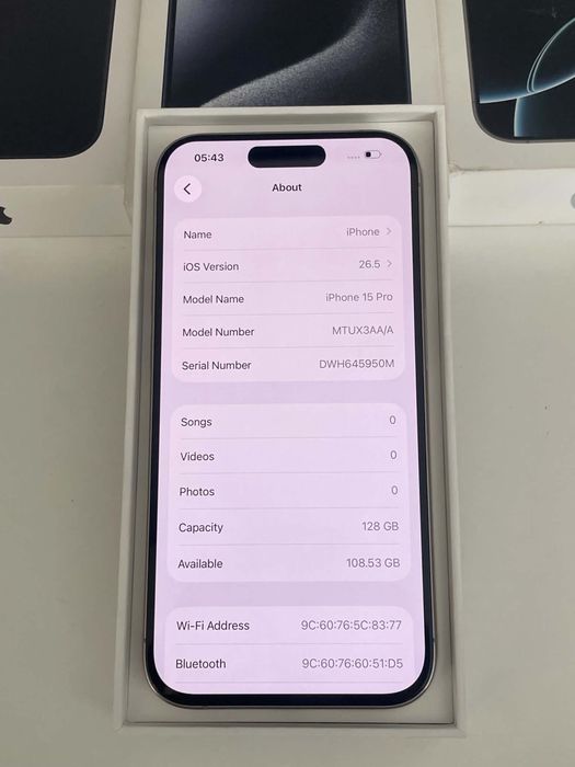 iPhone 15 Pro Natural Titanium