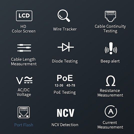 Многофункциональный сетевой тестер Noyafa NF-B509, Lan tester ethernet