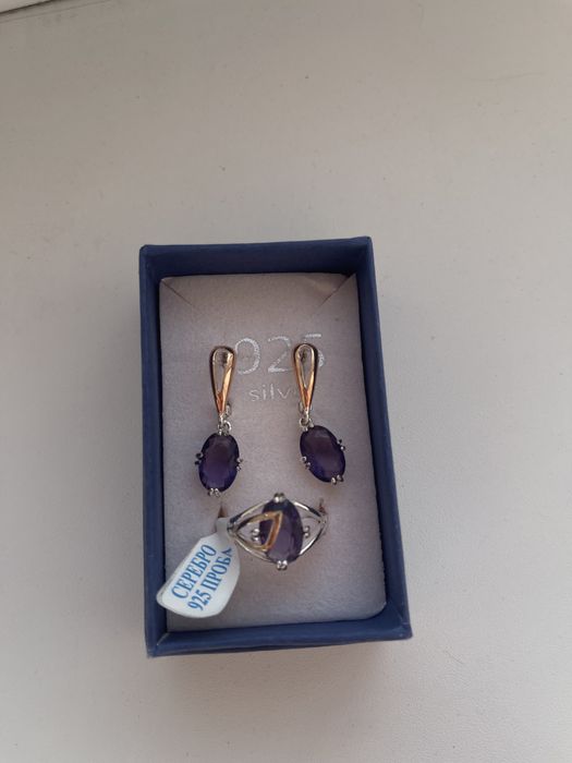 Серьги с кольцом, комплект