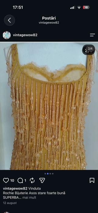 Rochie cu franjuri de sticla