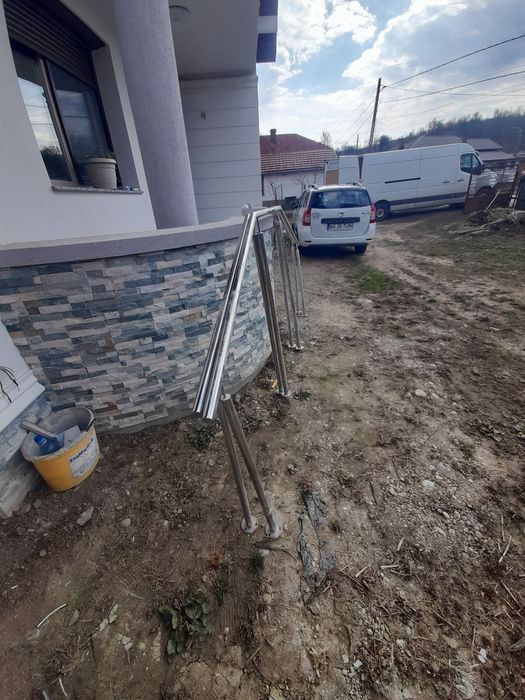 Balustrada inox finisata lungime 3,2/1,26 grosime 3 cm