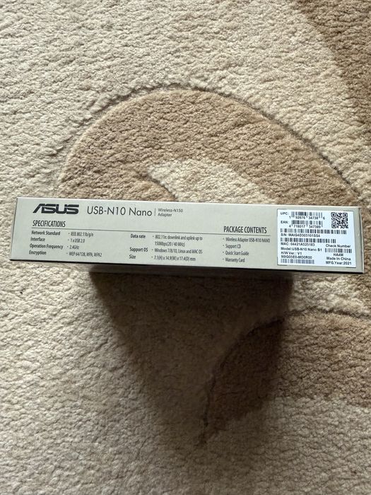 Adaptor wireless ASUS USB-N10 Nano, 150Mbps