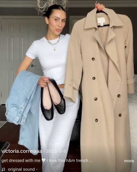 Palton Lung MASSIMO DUTTI – Bej – Mărimea 36 – Primăvară/Toamnă