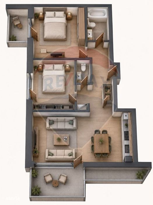 Apartament 3 camere | 123mp | Etaj 2 | Zona Nord - Pipera