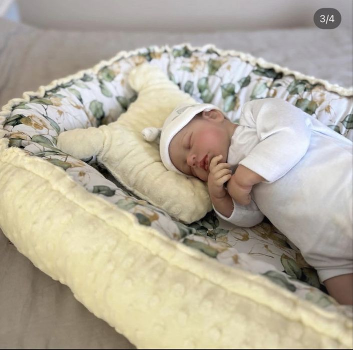 Babynest, cuib pentru bebelusi - handmade, premium, 100% bumbac.