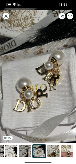 Обеци Dior с кутии